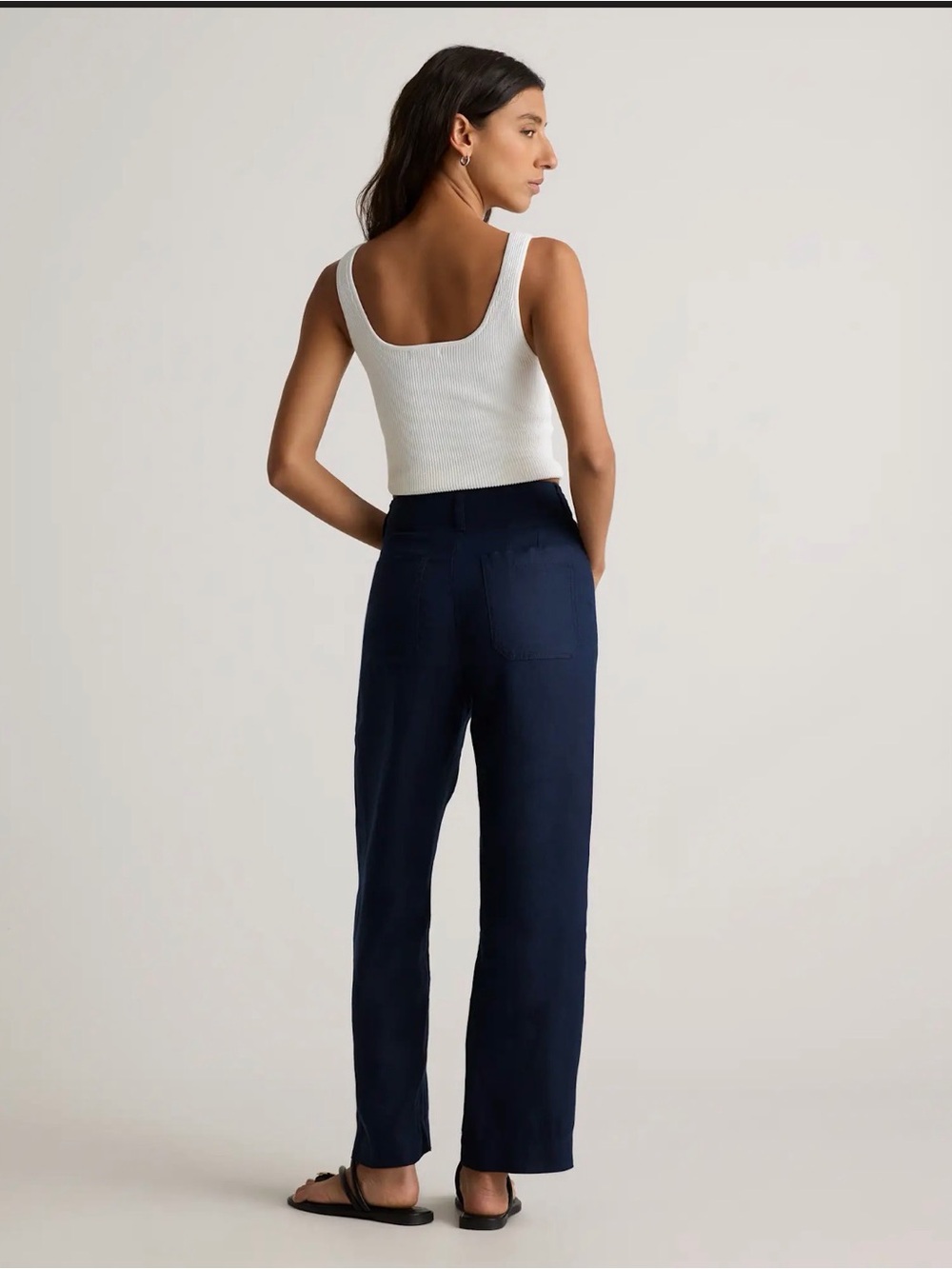 Quince 100% European Linen Patch Pocket Wide Leg Pants - Picture 2 of 5